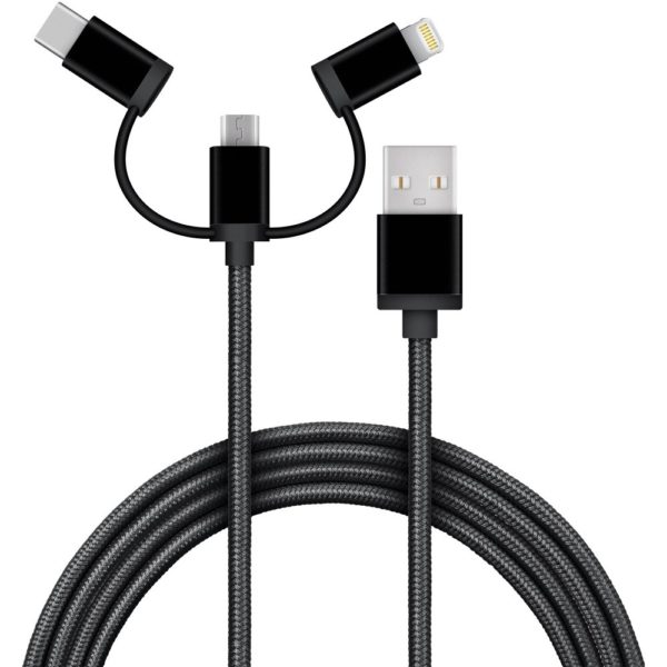 RSPC-1405 (3 in 1 cable: MFi Lightning, Type C 2.0 and Micro USB)
