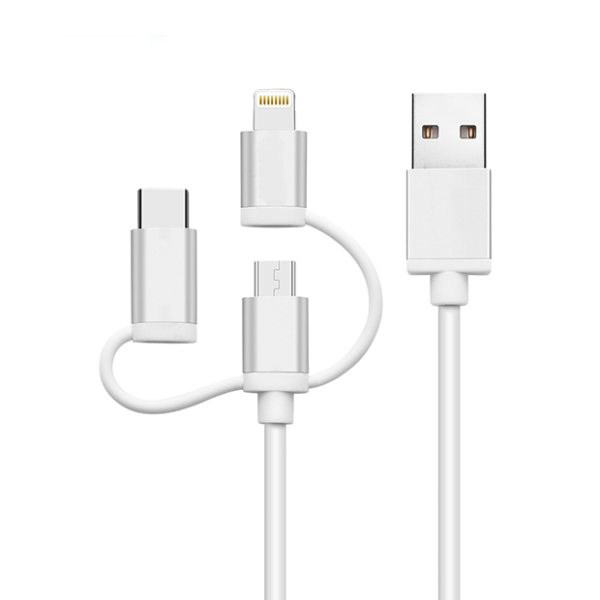RSPC-1404 (3 in 1 cable: MFi Lightning, Type C 2.0 and Micro USB)